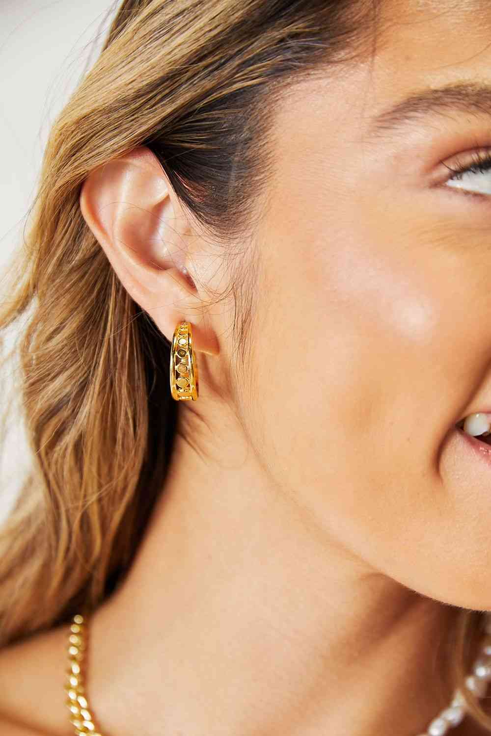 Gold-plated hoop earrings